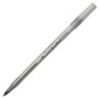BIC Round Stic Xtra Precision Ballpoint Pen, Stick, Fine 0.8 mm, Black Ink, Smoke Barrel, Dozen