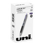 uniball Signo 207 Gel Pen, Retractable, Medium 0.7 mm, Violet Ink, Smoke/Black/Violet Barrel, Dozen