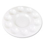 Creativity Street Round Plastic Paint Trays for Classroom, White, 10/Pack