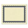 Great Papers! Metallic Border Certificates, 11 x 8.5, Ivory/Blue with Blue Border, 100/Pack