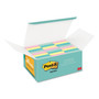Post-it Notes Original Pads in Beachside Cafe Collection Colors, Value Pack, 1.38" x 1.88", 100 Sheets/Pad, 24 Pads/Pack
