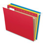 Pendaflex Colored Hanging Folders, Letter Size, 1/5-Cut Tabs, Three-Color Assortment, 25/Box
