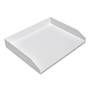 TRU RED Side-Load Stackable Plastic Document Tray, 1 Section, Letter-Size, 12.24 x 9.8 x 1.75, White