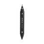 TRU RED Permanent Marker, Pen-Style Twin-Tip, Extra-Fine/Fine Bullet/Needle Tips, Black, 4/Pack