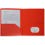 Business Source Letter Portfolio - 8 1/2" x 11" - 30 Sheets Capacity - 2 Pocket(s) - Red