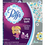 Puffs Ultra Soft Facial Tissue, 2-Ply, White, 56 Sheets/Box, 4 Boxes/Pack, 6 Packs/Carton