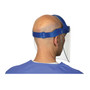 Suncast Commercial Fully Assembled Full Length Face Shield with Head Gear, 16.5 x 10.25 x 11, Clear/Blue, 16/Carton