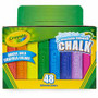 Crayola Washable Sidewalk Chalk - 4" Length x 0.9" Diameter - Assorted - Roll Stop, Washable