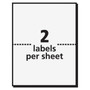 Avery Waterproof Shipping Labels with TrueBlock Technology, Laser Printers, 5.5 x 8.5, White, 2/Sheet, 50 Sheets/Pack (AVE5526) View Product Image