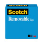 Scotch Removable Tape, 1" Core, 0.75" x 36 yds, Transparent