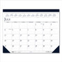 House of Doolittle Recycled Academic Desk Pad Calendar, 18.5 x 13, White/Blue Sheets, Blue Binding/Corners, 14-Month (July to Aug): 2024 to 2025