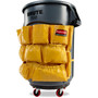 Rubbermaid Commercial Brute Utility Container Caddy Bag - - 12 Pocket(s) - 20.50" Height x 20" Depth - Yellow - Nylon - (RCP264200YWCT)