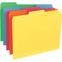 Business Source 1/3 Tab Cut Letter Recycled Classification Folder - 8 1/2" x 11" - Top Tab Location - Assorted Tab Position - 11 pt. - Blue, Green, Red, Orange, Yellow