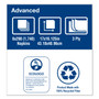 Tork Advanced Dinner Napkin,3-Ply,17" x 16.125",1/8 Fold, White,1740/CT