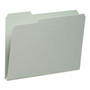 Smead Expanding Recycled Heavy Pressboard Folders, 1/3-Cut Tabs: Assorted, Letter Size, 1" Expansion, Gray-Green, 25/Box