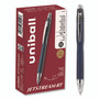 uniball Jetstream Hybrid Gel Pen, Retractable, Fine 0.7 mm, Black Ink, Blue/Silver Barrel