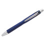 uniball Jetstream Hybrid Gel Pen, Retractable, Fine 0.7 mm, Black Ink, Blue/Silver Barrel
