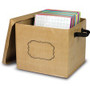 Teacher Created Resources Burlap Storage Box - Lift-off Closure - Brown - For Toy, Classroom Supplies, Book, Notepad
