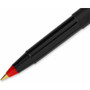 uniball ONYX Rollerball Pen, Stick, Fine 0.7 mm, Red Ink, Black/Red Barrel, Dozen