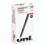 uniball ONYX Rollerball Pen, Stick, Fine 0.7 mm, Red Ink, Black/Red Barrel, Dozen