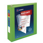 Avery Heavy-Duty View Binder with DuraHinge and One Touch EZD Rings, 3 Rings, 2" Capacity, 11 x 8.5, Chartreuse