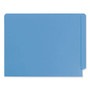 Smead Shelf-Master Reinforced End Tab Colored Folders, Straight Tabs, Letter Size, 0.75" Expansion, Blue, 100/Box