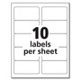 Avery Shipping Labels w/ TrueBlock Technology, Inkjet Printers, 2 x 4, White, 10/Sheet, 10 Sheets/Pack (AVE18163) View Product Image