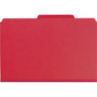 Smead Six-Section Pressboard Top Tab Classification Folders, Six SafeSHIELD Fasteners, 2 Dividers, Legal Size, Bright Red, 10/Box