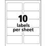 Avery Shipping Labels w/ TrueBlock Technology, Laser Printers, 2 x 4, White, 10/Sheet, 25 Sheets/Pack (AVE5263) View Product Image