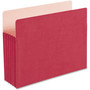 Smead Colored File Pockets, 5.25" Expansion, Letter Size, Red
