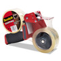 Scotch Packaging Tape Dispenser with Two Rolls of Tape, 3" Core, For Rolls Up to 0.75" x 60 yds, Red