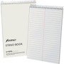 Ampad Kraft Cover Steno Book - 70 Sheets - Wire Bound - 0.34" Ruled - Gregg Ruled Margin - 15 lb Basis Weight