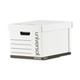 Universal Heavy-Duty Fast Assembly Lift-Off Lid Storage Box, Letter/Legal Files, White, 12/Carton