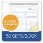 TOPS Bill for Services Rendered Book, Two-Part Carbonless, 8.5 x 7.75, 50 Forms Total