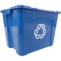 Rubbermaid Commercial Stacking Recycle Bin, 14 gal, Polyethylene, Blue (RCP571473BE) View Product Image