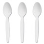 Perk Heavyweight Plastic Cutlery, Teaspoon, White, 100/Pack View Product Image