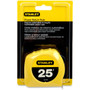 Stanley Bostitch Power Return Tape Measure, Plastic Case, 1" x 2 5ft, Yellow (BOS30455) View Product Image