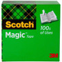 Scotch Invisible Magic Tape - 36 yd Length x 1" Width - 1" Core - Matte - Clear - Split Resistant, Tear Resistant - (MMM81011296)