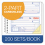TOPS Spiralbound Money and Rent Receipt Book, Two-Part Carbonless, 4.75 x 2.75, 4 Forms/Sheet, 200 Forms Total