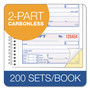 TOPS Spiralbound Money and Rent Receipt Book, Two-Part Carbonless, 4.75 x 2.75, 4 Forms/Sheet, 200 Forms Total (TOP4161) View Product Image