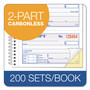 TOPS Spiralbound Money and Rent Receipt Book, Two-Part Carbonless, 4.75 x 2.75, 4 Forms/Sheet, 200 Forms Total