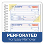 TOPS Spiralbound Money and Rent Receipt Book, Two-Part Carbonless, 4.75 x 2.75, 4 Forms/Sheet, 200 Forms Total