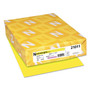 Astrobrights Color Paper, 24 lb Bond Weight, 8.5 x 11, Lift-Off Lemon, 500/Ream (WAU21011) View Product Image