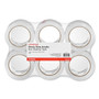 Universal Heavy-Duty Acrylic Box Sealing Tape, 3" Core, 1.88" x 54.6 yds, Clear, 6/Pack (UNV33100) View Product Image