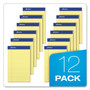 Ampad Perforated Writing Pads, Narrow Rule, 50 Canary-Yellow 5 x 8 Sheets, Dozen (TOP20204) View Product Image