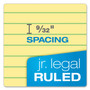 Ampad Perforated Writing Pads, Narrow Rule, 50 Canary-Yellow 5 x 8 Sheets, Dozen