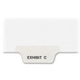 Avery-Style Preprinted Legal Bottom Tab Divider, 26-Tab, Exhibit C, 11 x 8.5, White, 25/PK