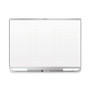 Quartet Prestige 2 Magnetic Total Erase Whiteboard, 48" x 36", White Surface, Graphite Gray Fiberboard/Plastic Frame