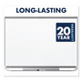 Quartet Prestige 2 Magnetic Total Erase Whiteboard, 48" x 36", White Surface, Graphite Gray Fiberboard/Plastic Frame