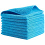 Rubbermaid Commercial Microfiber Light-Duty Cleaning Cloths - For Commercial - 16" Length x 16" Width - Recommended For: Germs Remover, Microbe Remover - Bleach-safe, Washable, Durable, Chemical Resistant, Reusable - Blue - (RCP1820583)
